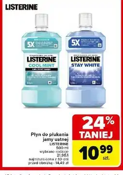 Carrefour Płyn do płukania ust Listerine Stay White oferta