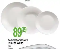 E.Leclerc Komplet obiadowy esmene white Delhan oferta