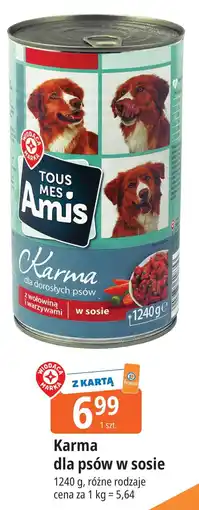 E.Leclerc Karma dla psa wołowina i warzywa Wiodąca Marka Tous Mes Amis oferta