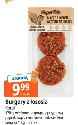 E.Leclerc Burger z łososia wędzony na gorąco czosnkiem Superfish oferta