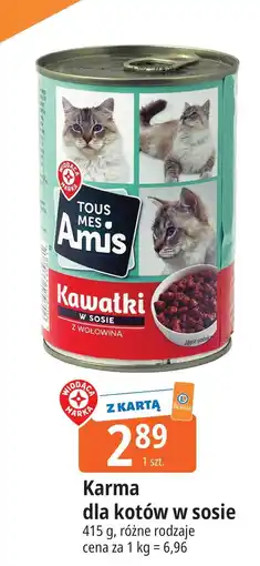 E.Leclerc Karma dla kota kawałki w sosie Wiodąca Marka Tous Mes Amis oferta