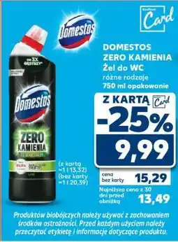 Kaufland DOMESTOS ZERO KAMIENIA Żel do WC oferta