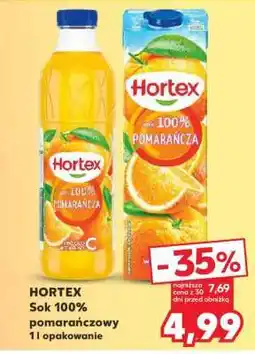 Kaufland HORTEX Sok 100% pomarańczowy 1l opakowanie oferta
