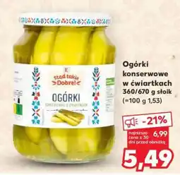 Kaufland Ogórki konserwowe w ćwiartkach oferta