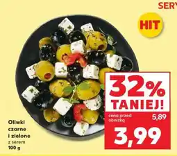 Kaufland Oliwki czarne i zielone z serem 100 g oferta
