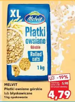 Kaufland MELVIT Płatki owsiane górskie lub błyskawiczne 1 kg opakowanie oferta