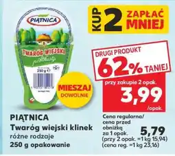 Kaufland PIĄTNICA Twaróg wiejski klinek oferta