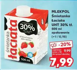 Kaufland MLEKPOL Śmietanka Łaciata UHT 30% tł. 500 ml opakowanie oferta
