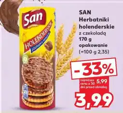 Kaufland SAN Herbatniki holenderskie z czekoladą oferta