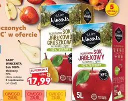 Kaufland SADY WINCENTA Sok 100% tłoczony NFC, różne rodzaje 5 l opakowanie (=11,36) oferta