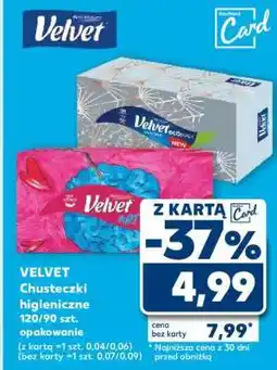 Kaufland VELVET Chusteczki higieniczne 120/90 szt. opakowanie oferta