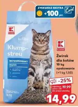 Kaufland Żwirek dla kotów 10 kg opakowanie oferta
