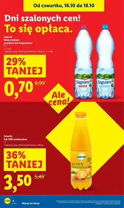 Lidl Sok pomarańczowy 100% Solevita oferta