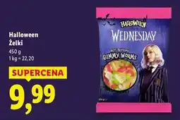 Lidl Żelki gummy worms wendesday Halloween oferta