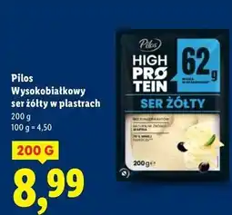 Lidl Ser żółty wysokobiałkowy Pilos High Protein oferta