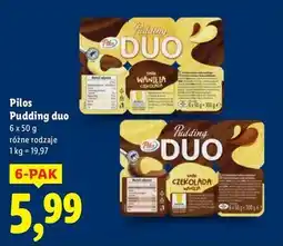 Lidl Pudding duo czekolada wanilia Pilos oferta