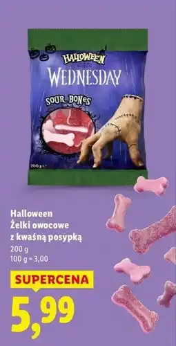 Lidl Żelki owocowe z kwaśną posypką Halloween oferta