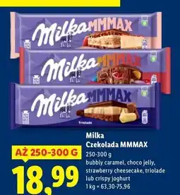Lidl Czekolada bubbly caramel Milka Mmmax oferta