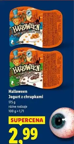 Lidl Jogurt z pomarańczowymi kulkami Halloween oferta
