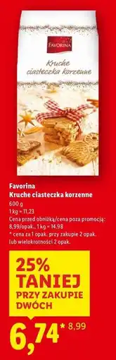 Lidl Ciastka korzenne Favorina oferta
