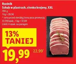 Lidl Schab wieprzowy bez kości plastry Rzeźnik Codzienna Dostawa oferta