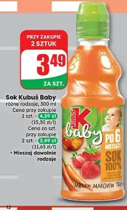 Dino Sok jabłko-marchew-truskawka Kubuś Baby oferta