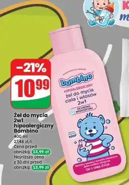 Dino Żel do mycia ciała i włosów 2w1 Bambino oferta