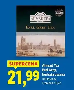 Lidl Herbata ekspresowa z zawieszką Ahmad Tea London Earl Grey oferta