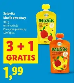 Lidl Mus jabłko-banan Solevita oferta