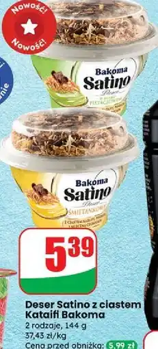 Dino Deser z ciastem śmietankowym Bakoma Satino oferta
