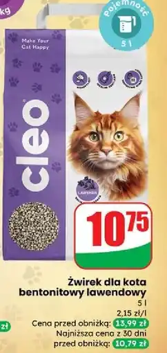 Dino Żwirek bentonitowy lawendowy Cleo oferta