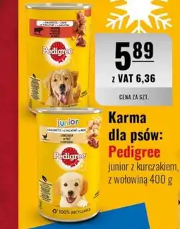 Eurocash Karma dla psów: Pedigree junior z kurczakiem, z wołowiną 400 g oferta