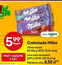 Żabka Czekolada Milka różne rodzaje oferta