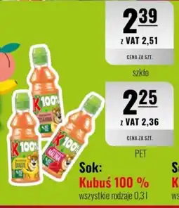 Eurocash Sok: Kubuś 100 % oferta