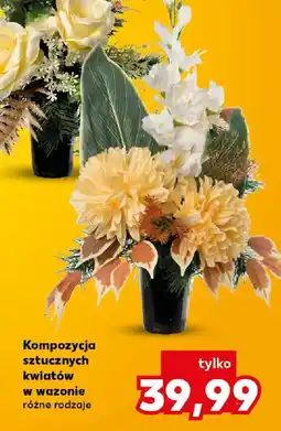 Kaufland Kompozycja sztucznych kwiatów w wazonie oferta