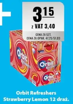 Eurocash Orbit Refreshers Strawberry Lemon 12 draż. oferta