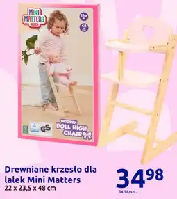 Action Drewniane krzesło dla lalek Mini Matters oferta
