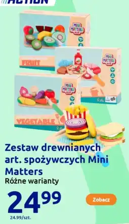 Action Zestaw drewnianych art. spożywczych Mini Matters oferta