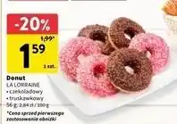 Intermarche Donut dekorowany truskawkowy La Lorraine oferta