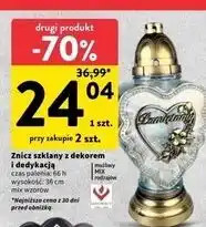 Intermarche Znicz szklany z dekorem i dedykacją Sadowscy Since 1994 oferta
