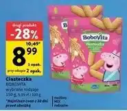 Intermarche Ciasteczka pszenno-orkiszowe z jabłkiem i brzoskwinią peppa Bobovita oferta
