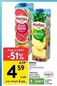 Intermarche Nektar ananasowy Hortex oferta