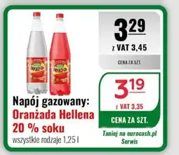 Eurocash Napój gazowany: Oranžada Hellena 20% soku oferta