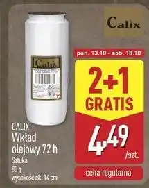 ALDI Wkład olejowy do znicza 72 h 220 g Calix oferta
