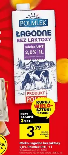Twój Market Mleko bez laktozy Polmlek oferta