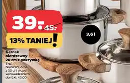 Netto Garnek nierdzewny 20 cm z pokrywką oferta