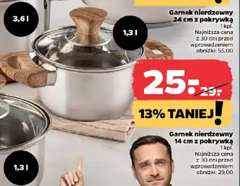 Garnek nierdzewny 14 cm z pokrywką