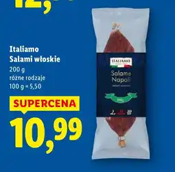 Lidl Salami Salami włoskie różne rodzaje Italiamo oferta