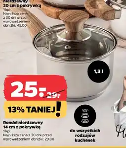 Netto Rondel nierdzewny 14 cm z pokrywką oferta