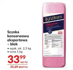 Makro Szynka konserwowa eksportowa - blok oferta